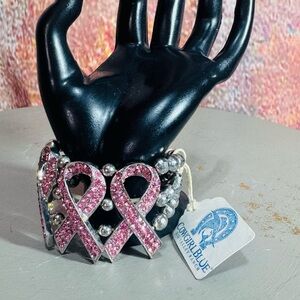 Pink Ribbon Sparkle Bracelet